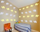 Elephants Pattern Wall Decal Nursery Modern Vinyl Sticker